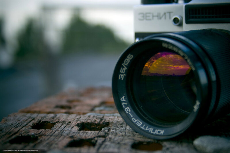 Zenit Camera on Wood