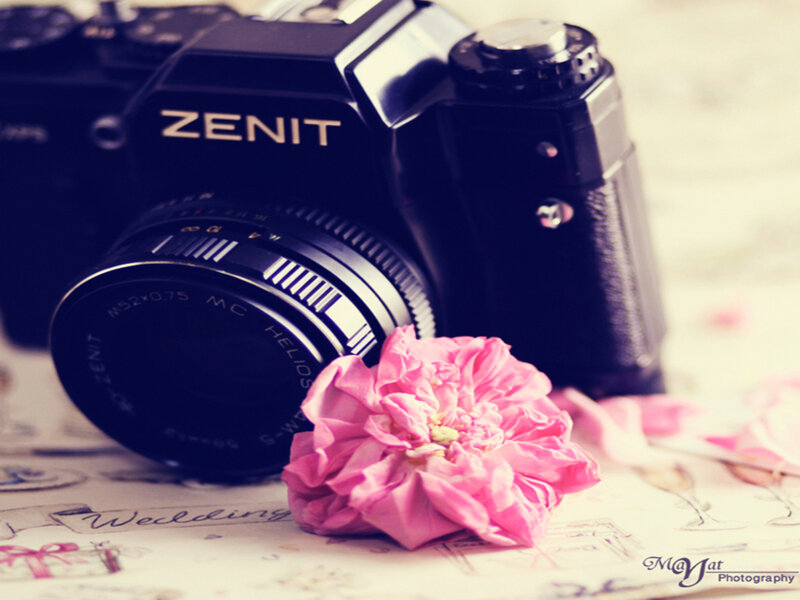 Zenit Camera with Flower
