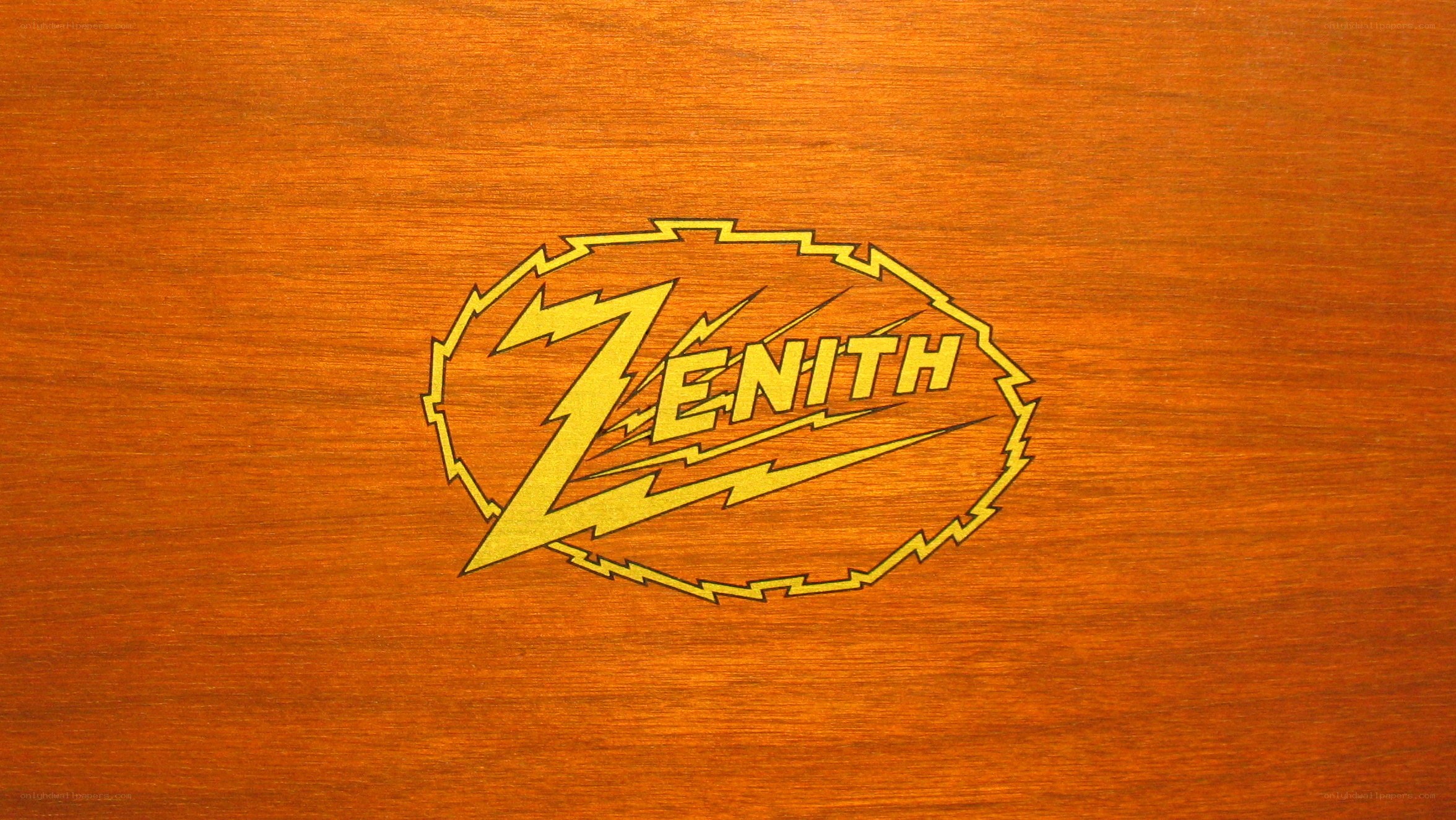 Zenith logo on wood