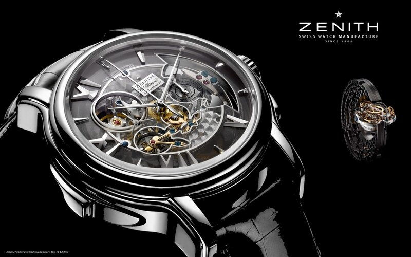 Zenith watch with skeleton dial