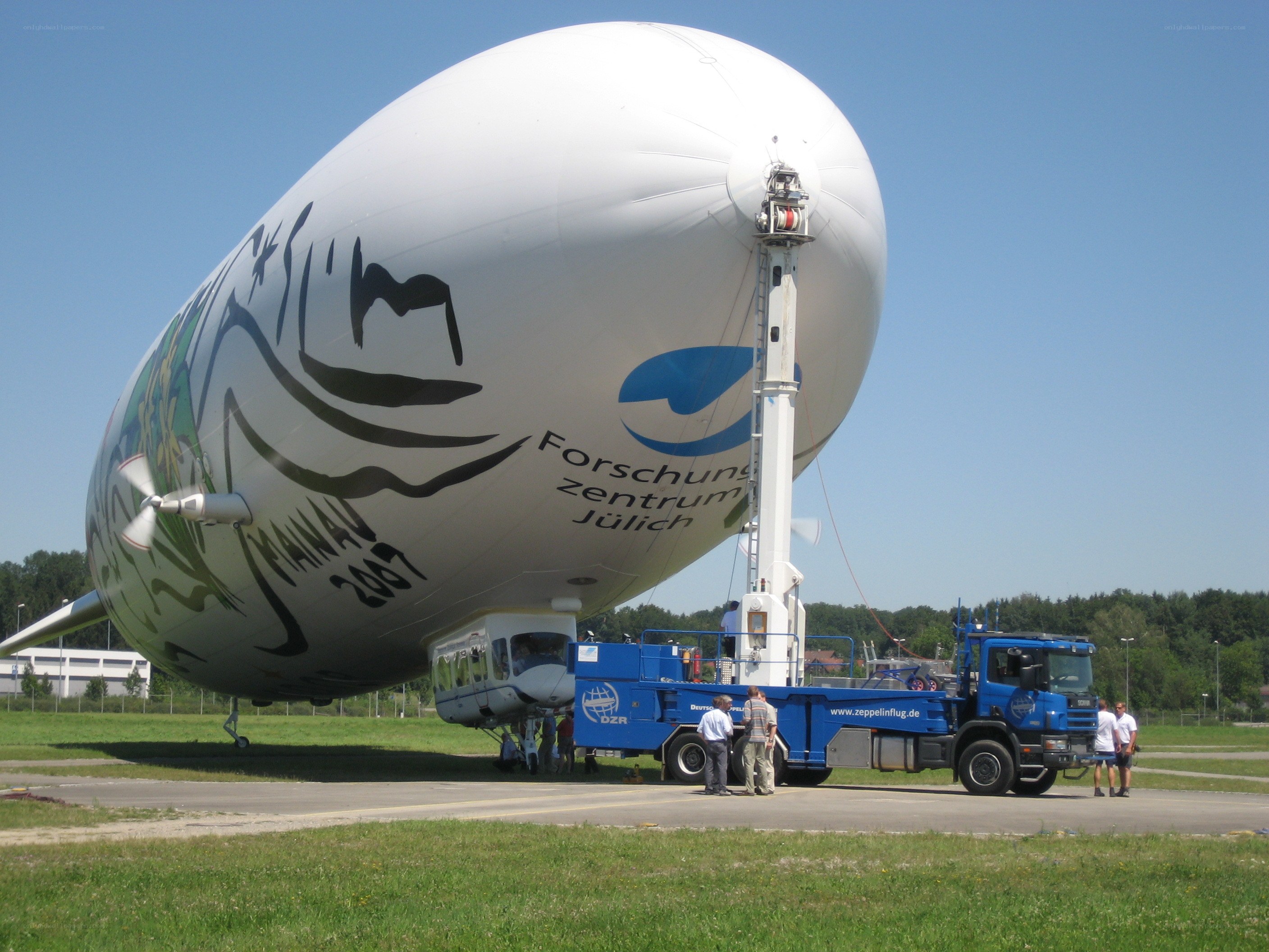 Zeppelin airship on tarmac