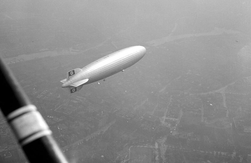 Zeppelin over City — Black, Historical