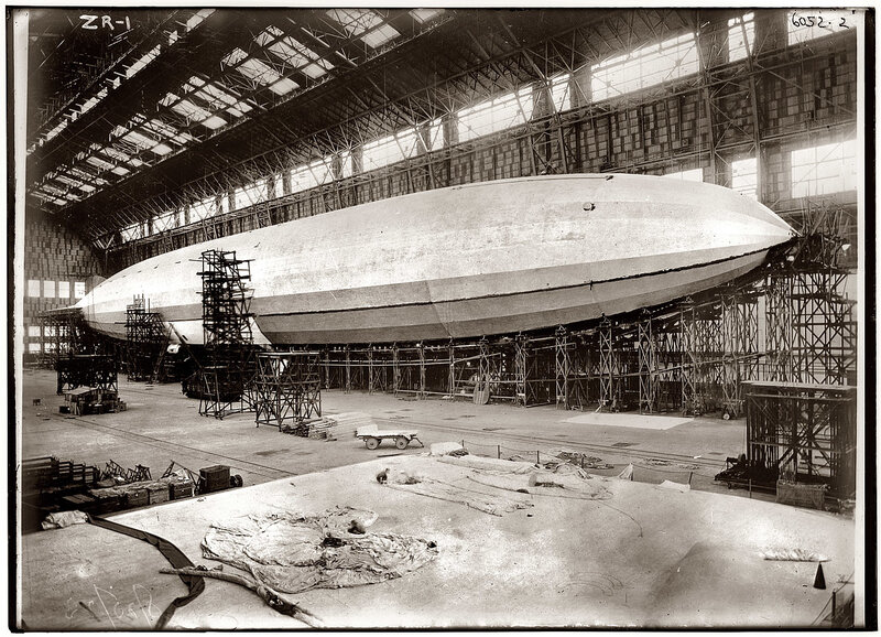 Zeppelin under construction