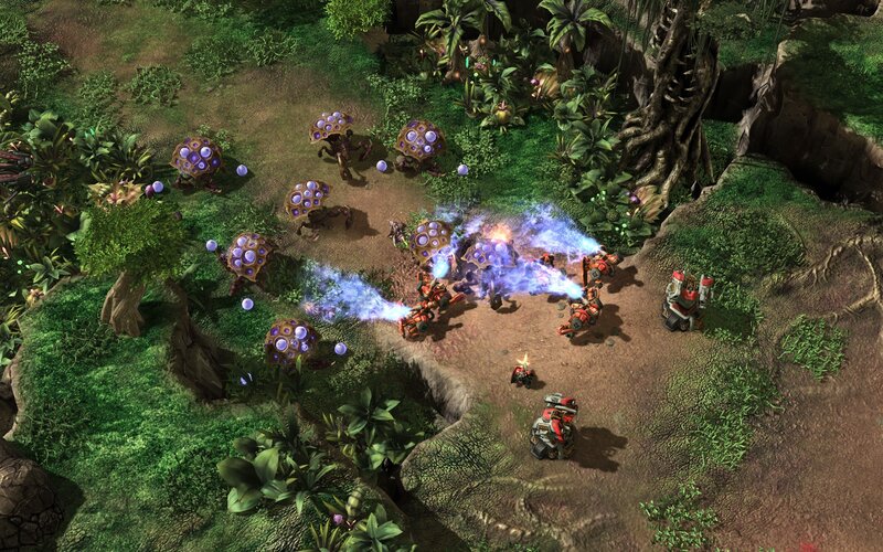 Zerg vs Terran battle