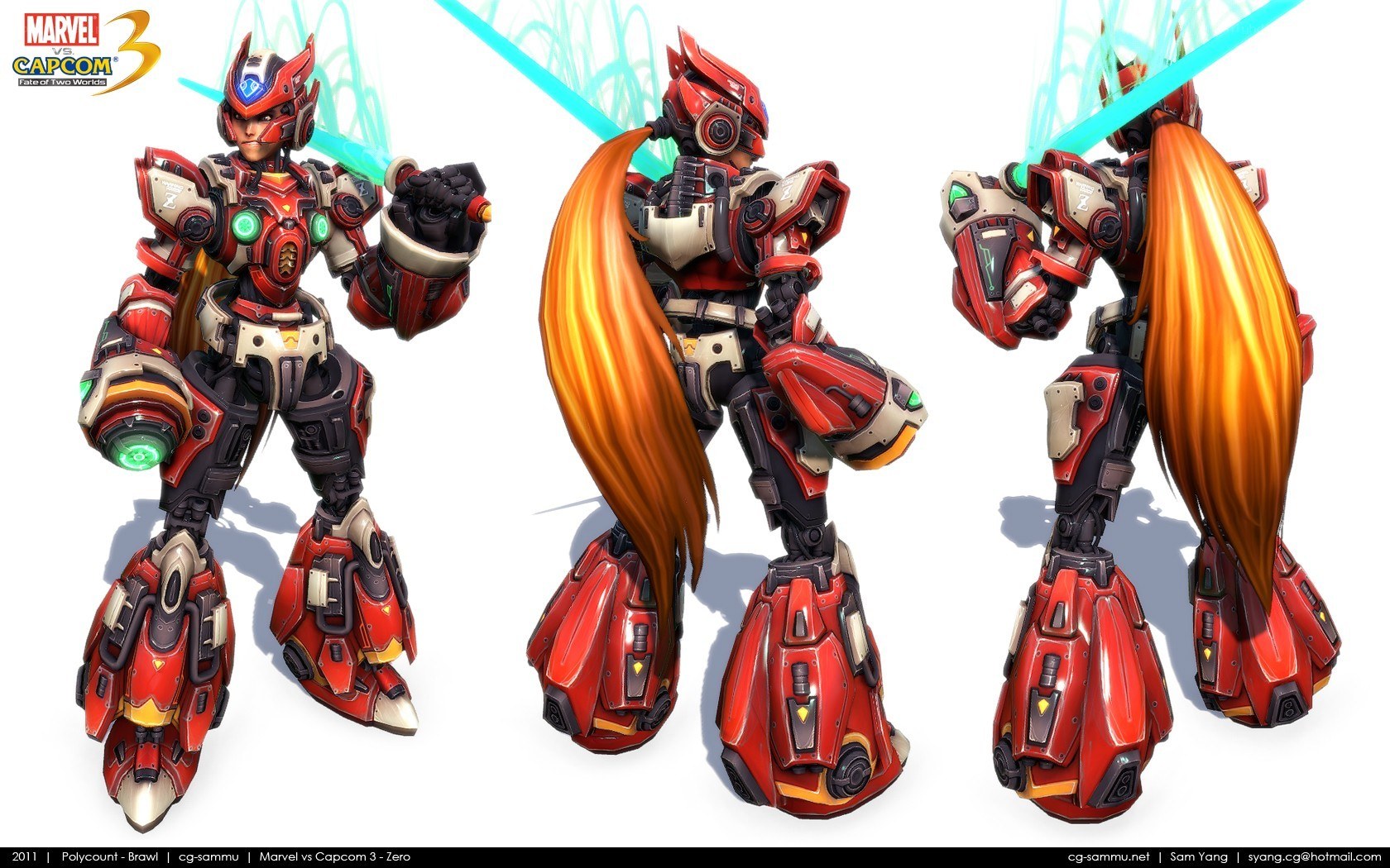 Zero character model from Marvel vs Capcom 3