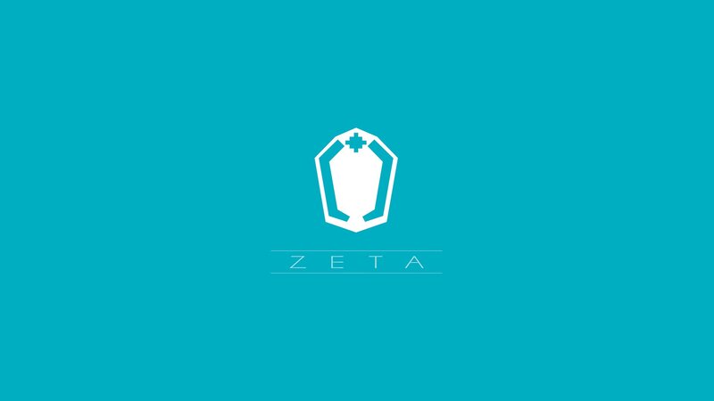 Zeta logo on blue background