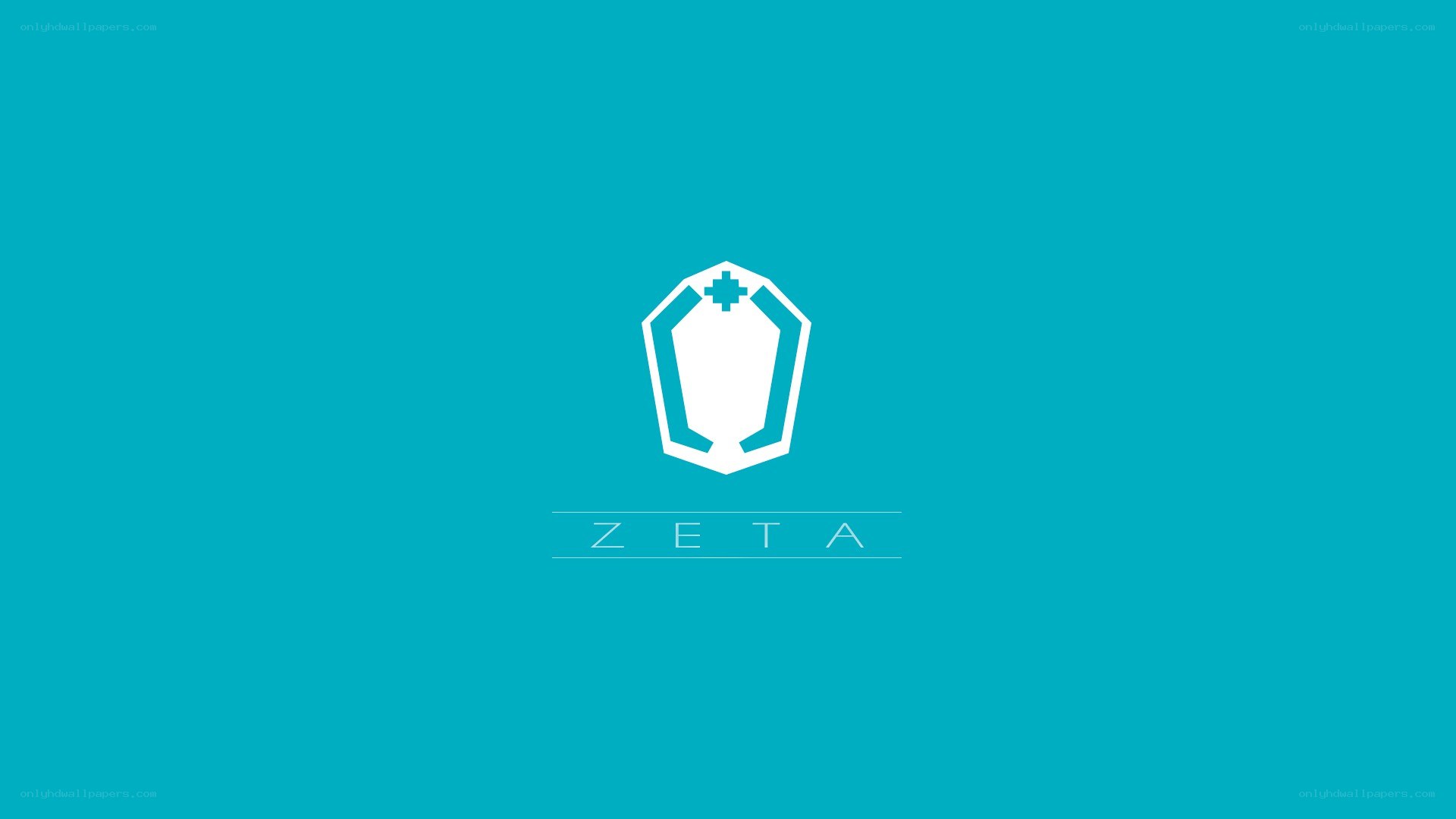 Zeta logo on blue background