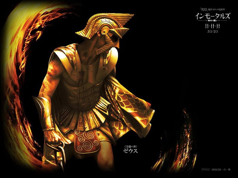 Zeus from Immortals movie poster