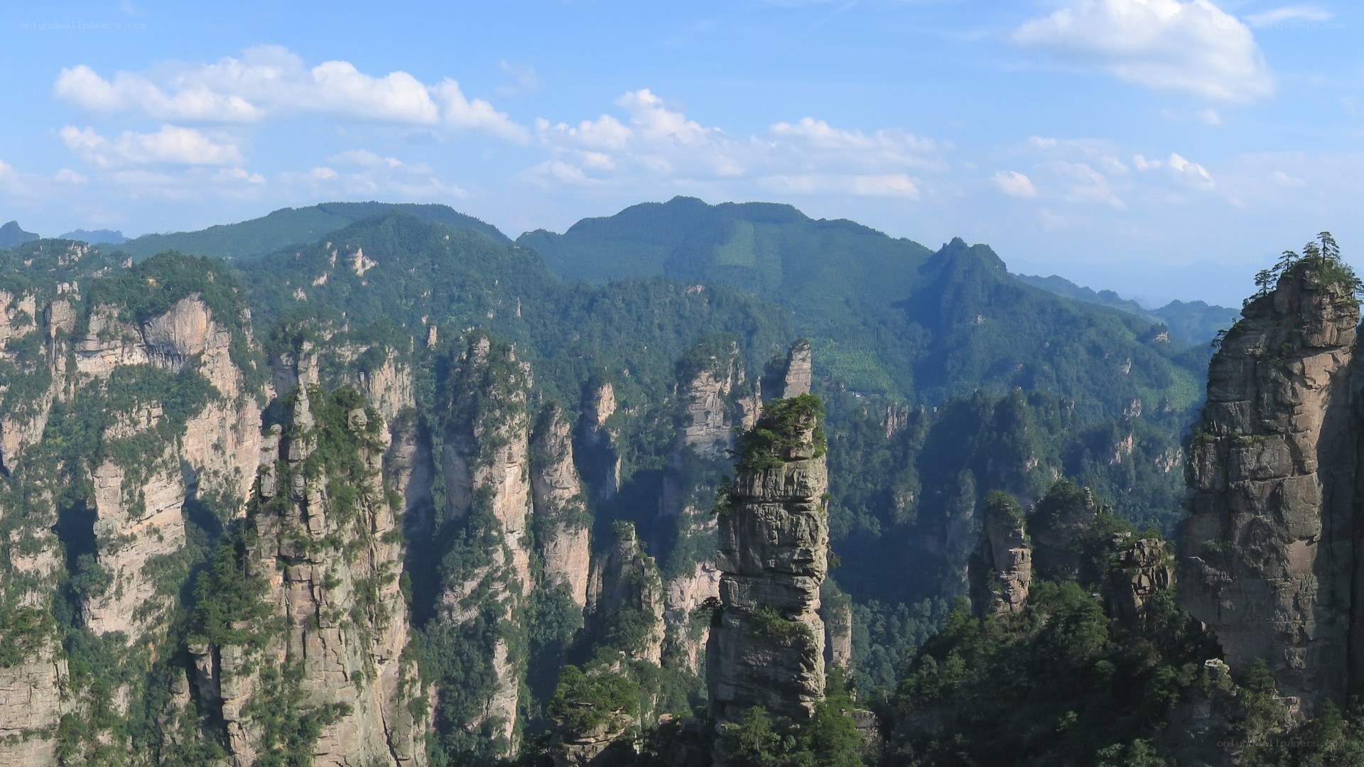 Zhangjiajie mountain pillars
