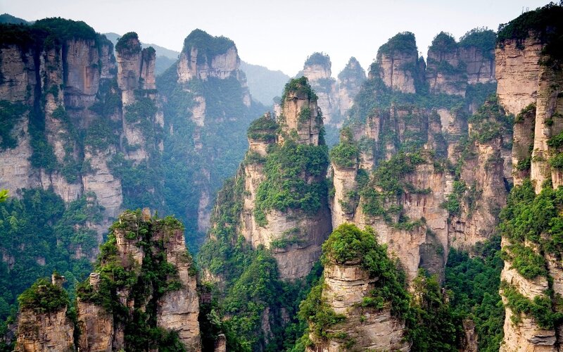 Zhangjiajie Rock Pillars — Green