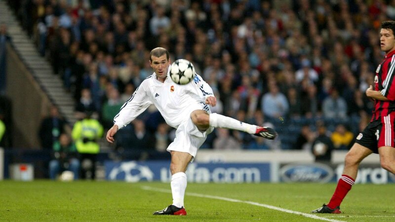 Zidane kicking a football