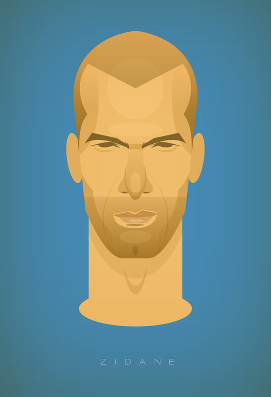 Zidane portrait illustration