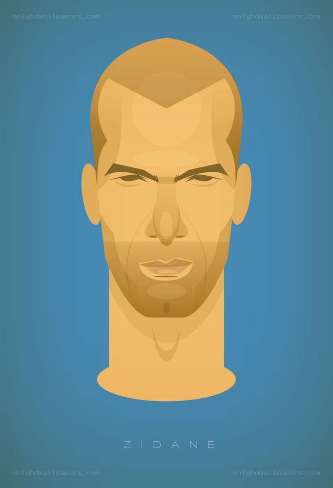 Zidane portrait illustration