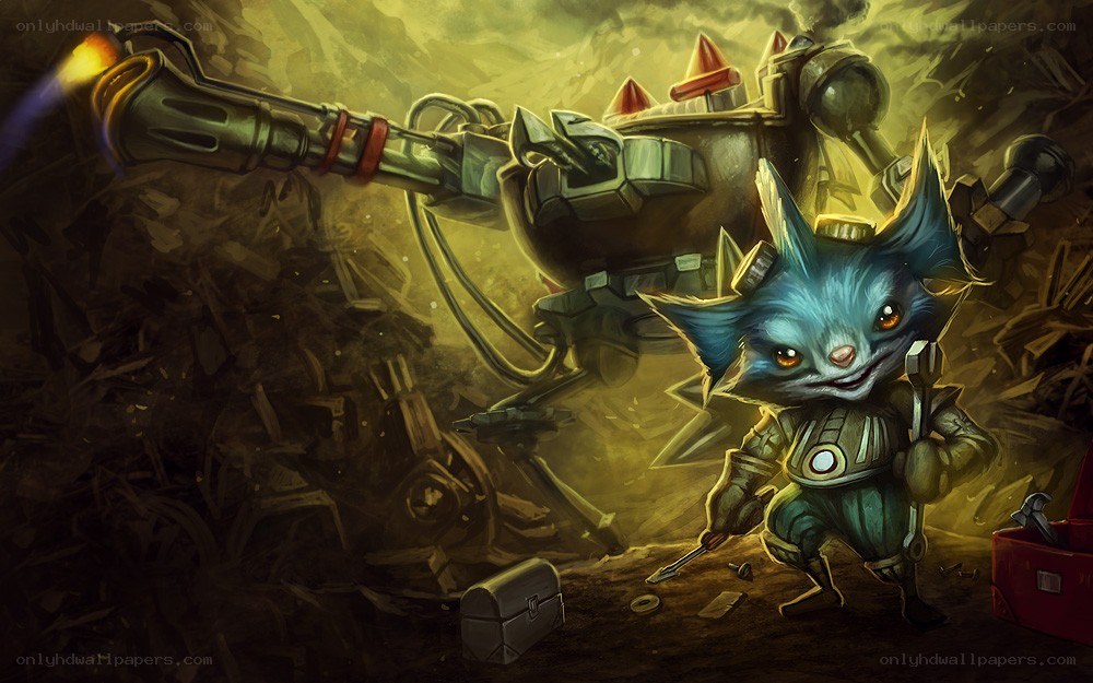 Ziggs with his mech