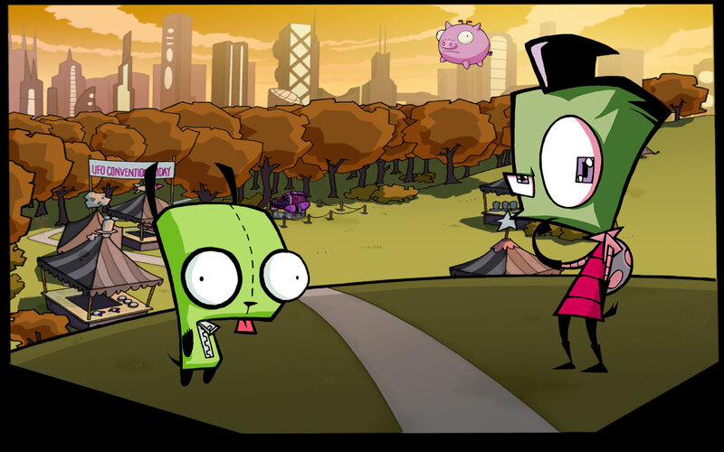 Zim and Gir at UFO Convention