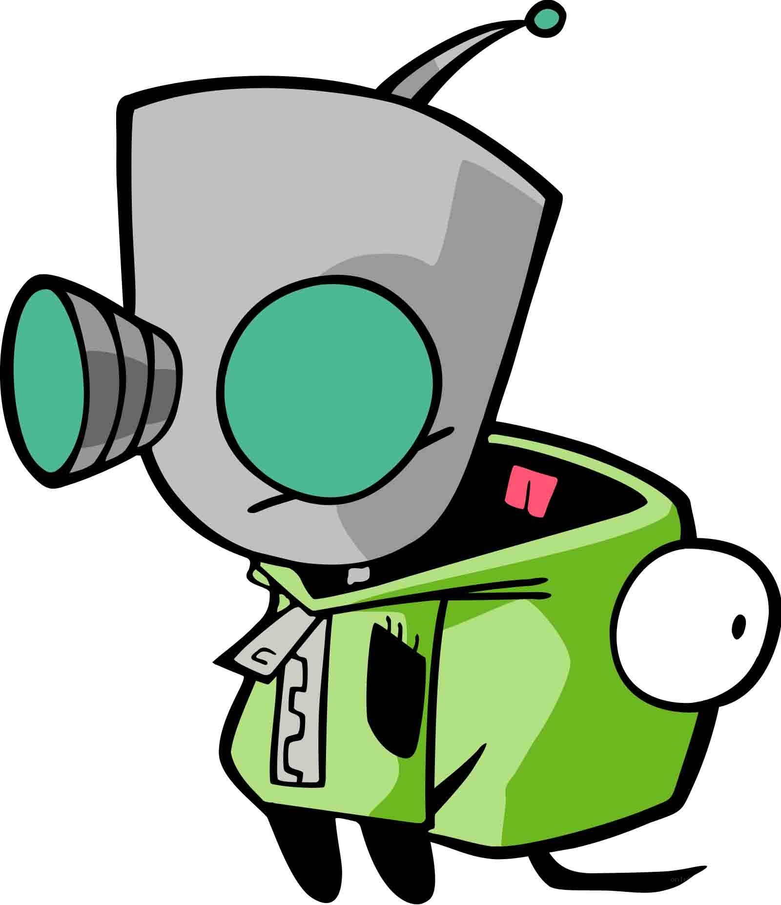 Zim and Gir cartoon characters