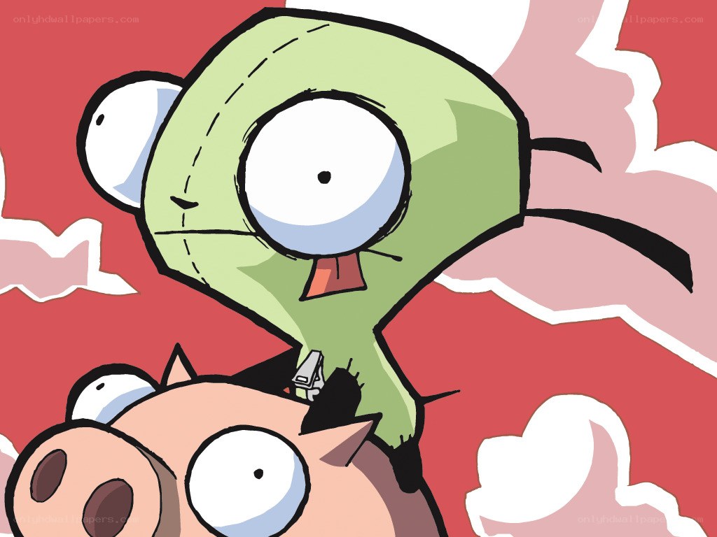 Zim and Gir in a comic panel
