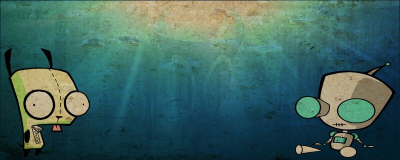 Zim and Gir in the deep sea