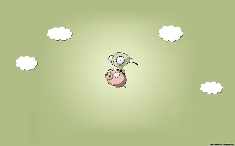 Zim and Pig in Sky — Green
