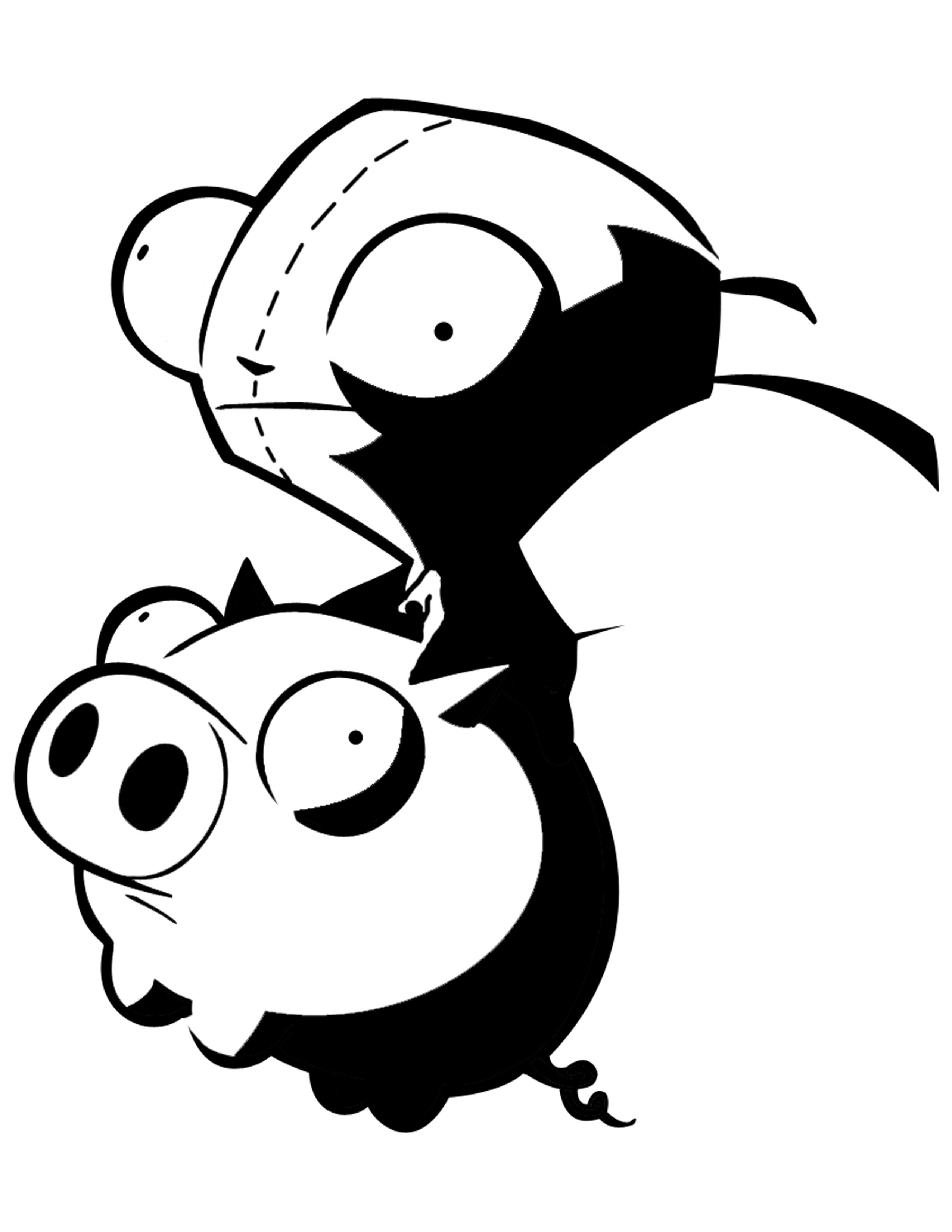Zim and Piggy characters