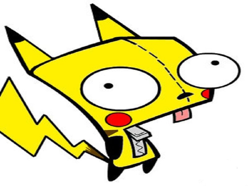 Zim dressed as Pikachu