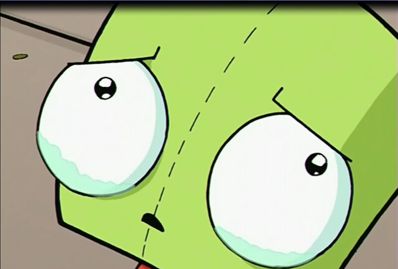 Zim's wide-eyed expression