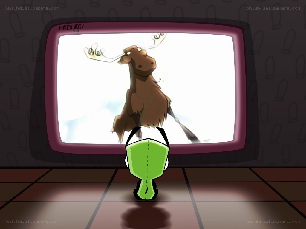 Zim watching TV