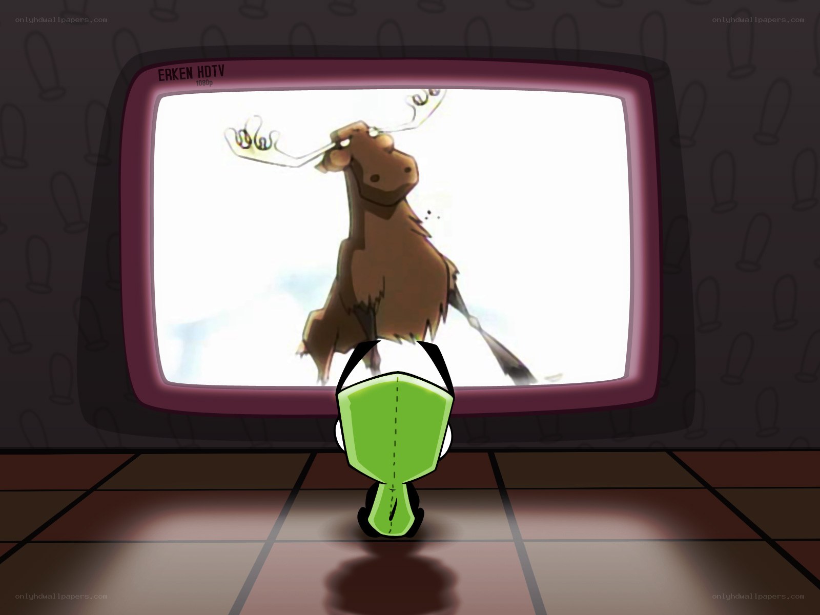 Zim watching TV