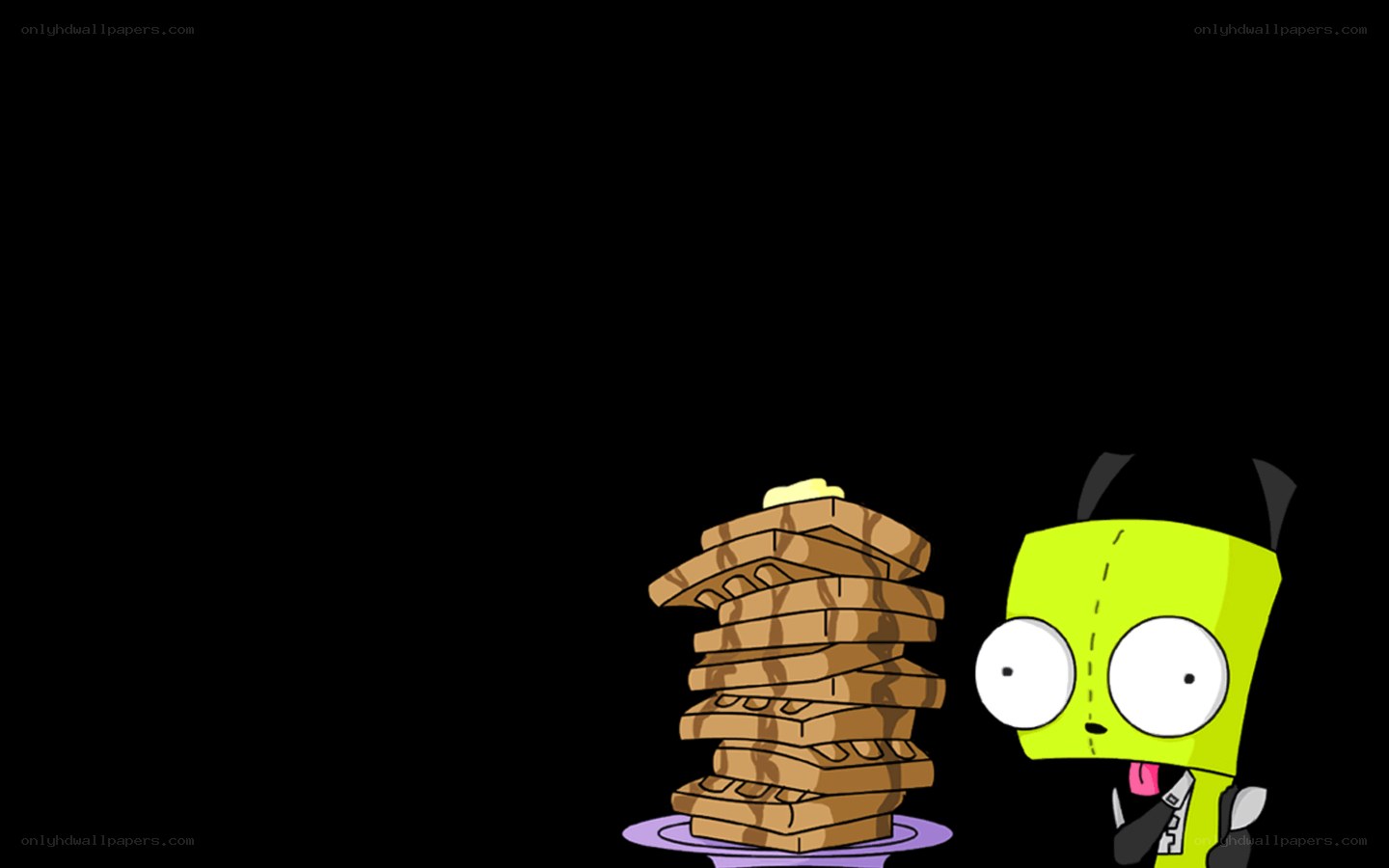 Zim with pancakes
