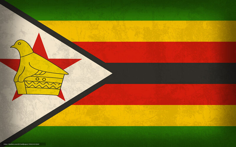 Zimbabwe flag with texture
