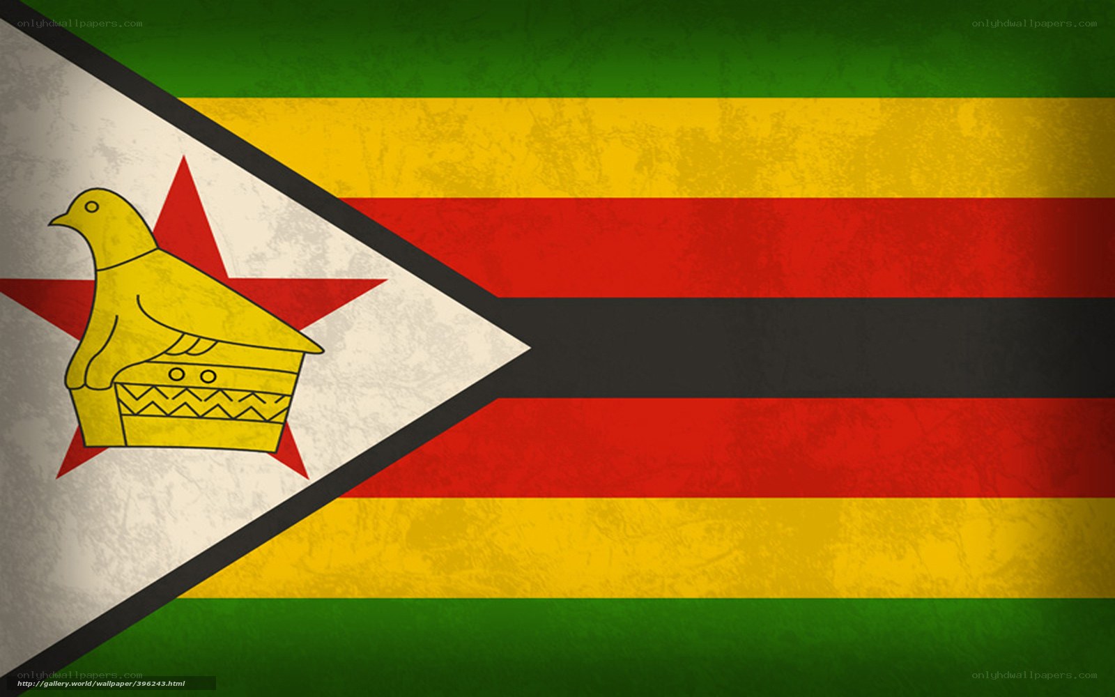 Zimbabwe flag with texture