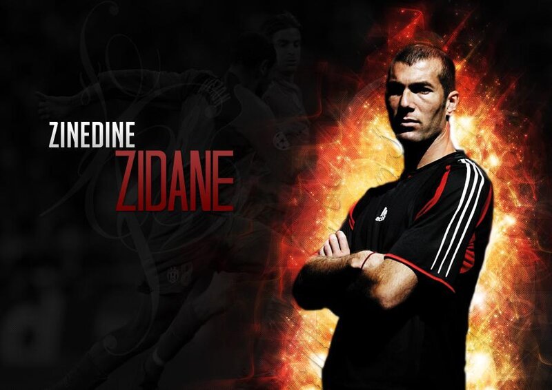 Zinedine Zidane football poster