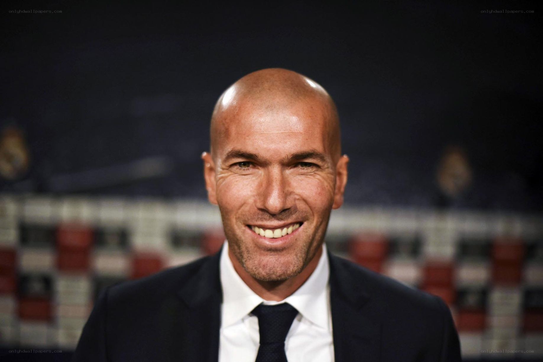 Zinedine Zidane smiling