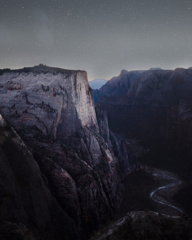 Zion Canyon at Night