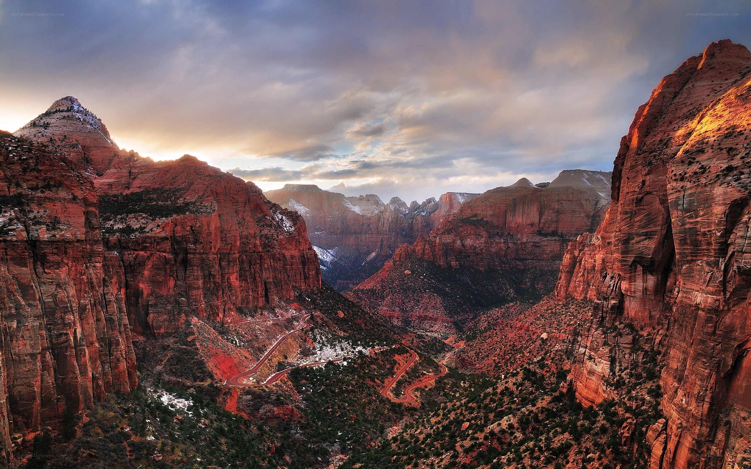 Zion Canyon at sunset