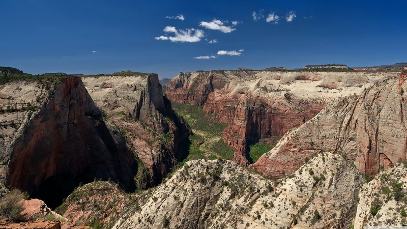Zion Canyon Landscape — Blue, Dramatic