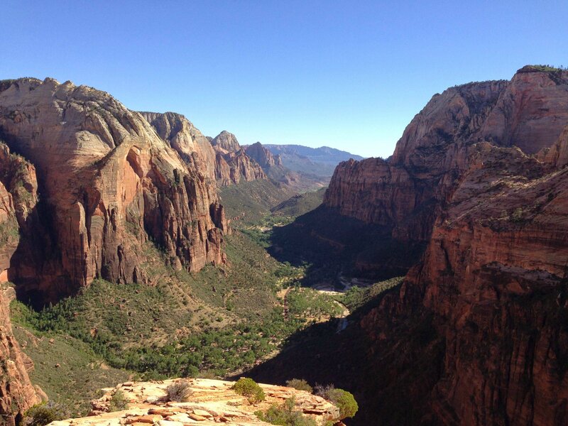 Zion Canyon Landscape — Blue, Serene, Afternoon