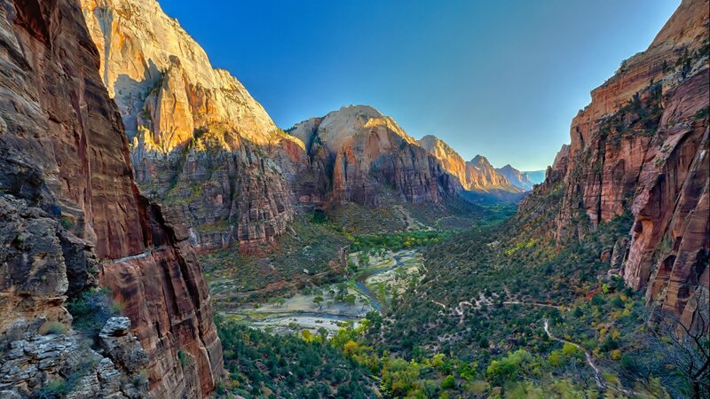 Zion Canyon Landscape — Blue, Serene