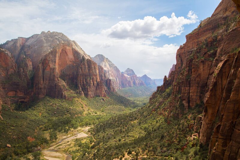 Zion Canyon Landscape — Brown, Serene, Afternoon