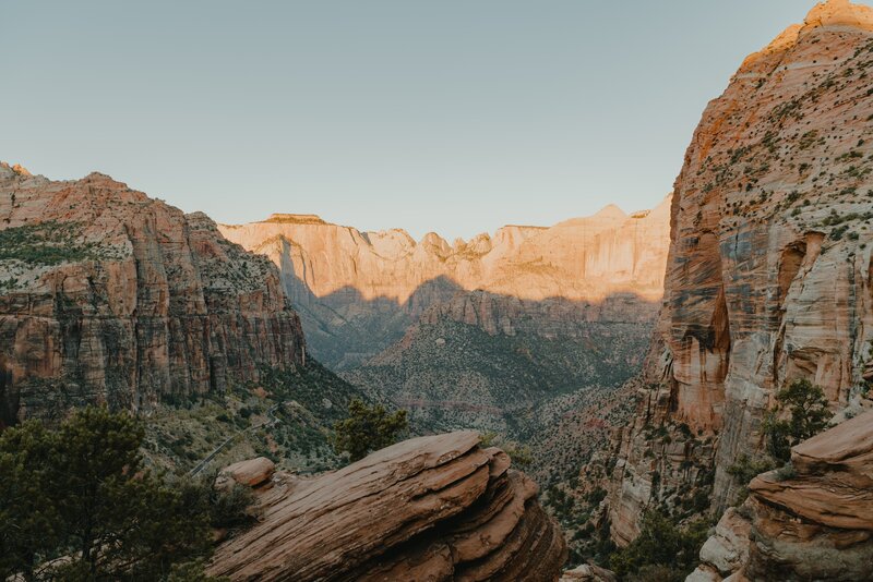 Zion Canyon Landscape — Orange, Serene