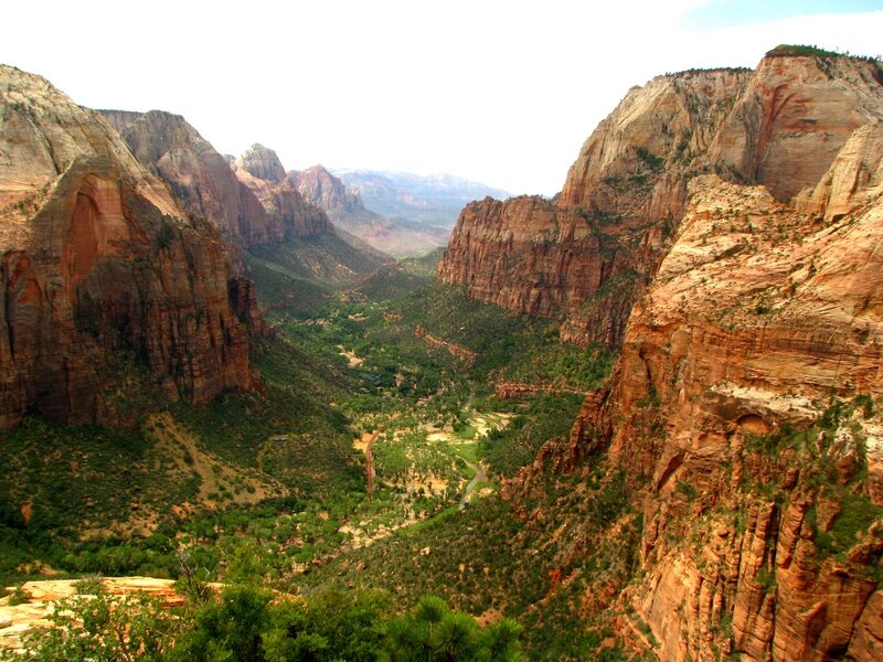 Zion Canyon Landscape — Red, Serene