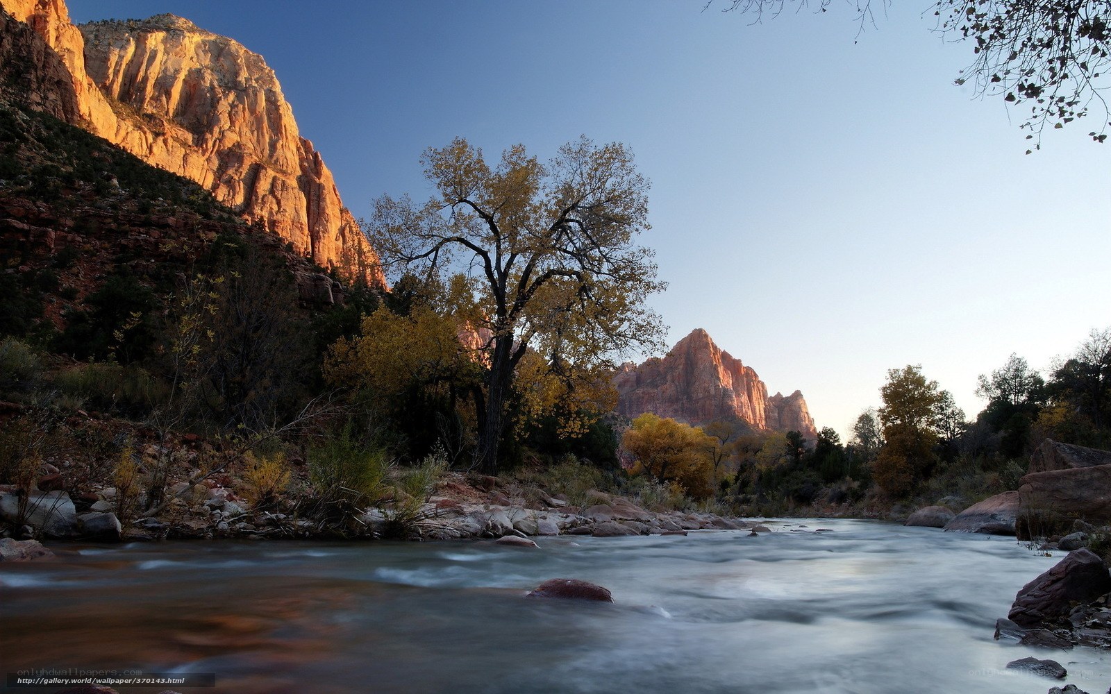 Zion Canyon river scene