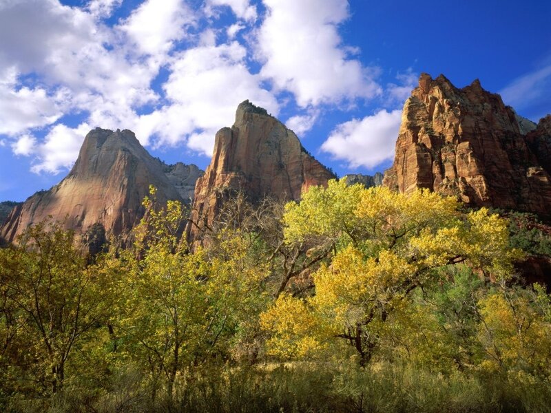 Zion National Park autumn scenery