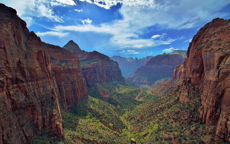 Zion National Park Canyon — Blue