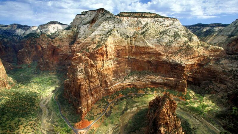 Zion National Park Canyon — Red, Dramatic, Afternoon