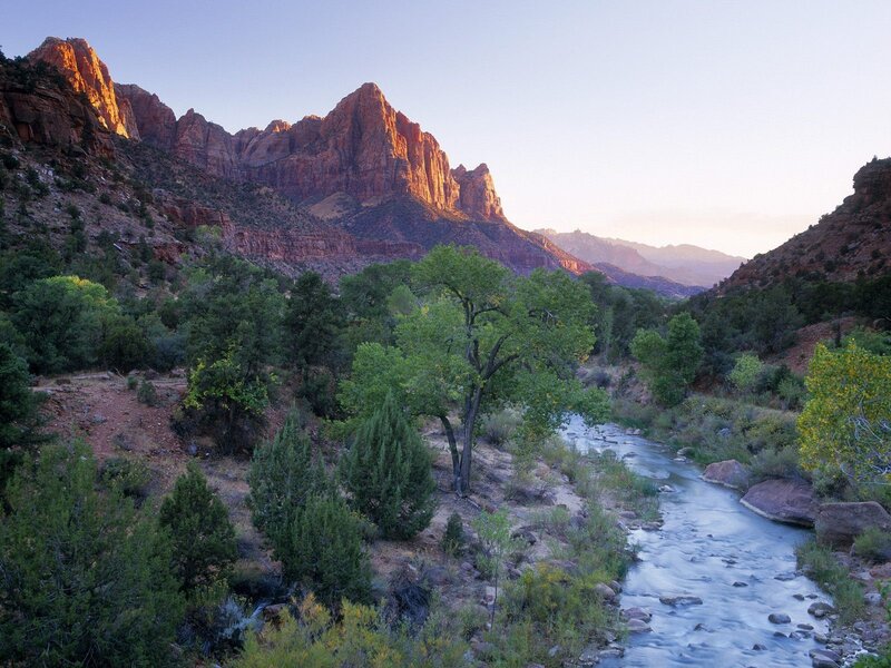 Zion National Park river landscape