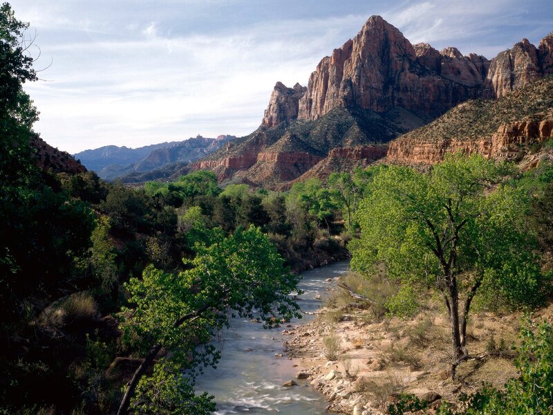 Zion National Park river landscape