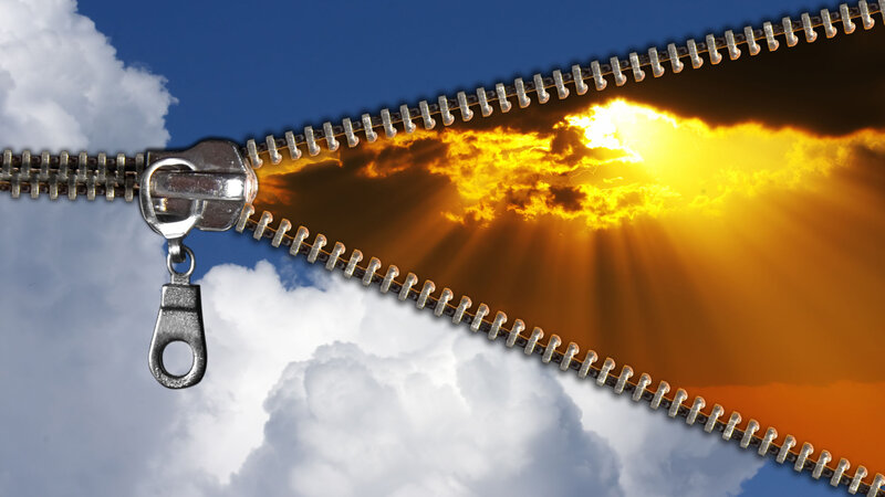 Zipper Opening to Sky