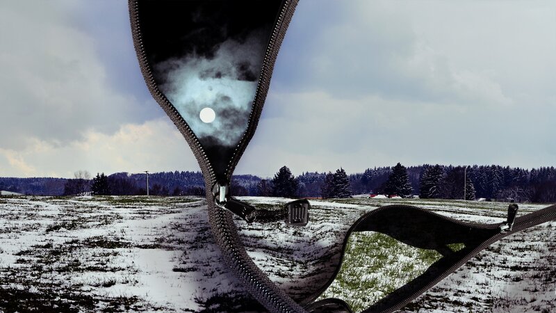 Zipper Revealing Moon