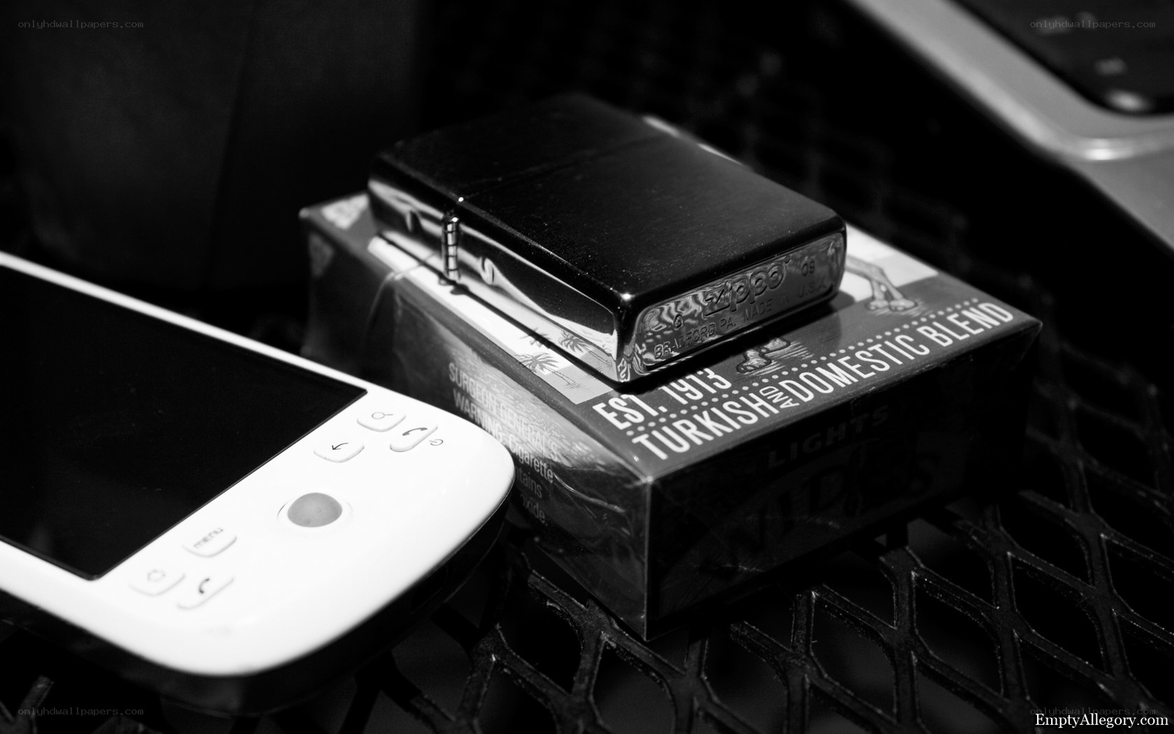 Zippo lighter on cigarette pack